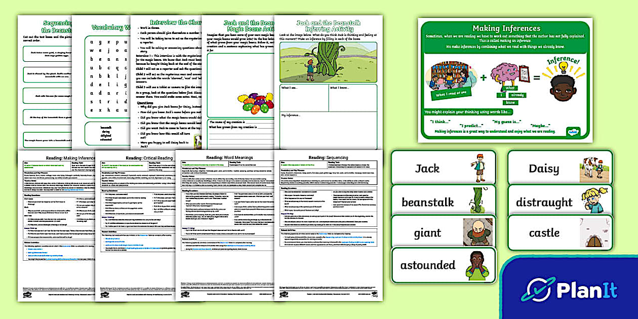 Year 2 Jack and the Beanstalk: Reading Unit Pack - Twinkl