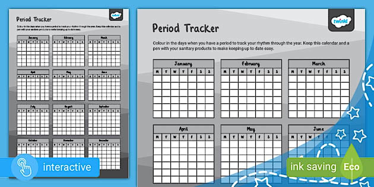Monochromatic-Themed Period Tracker