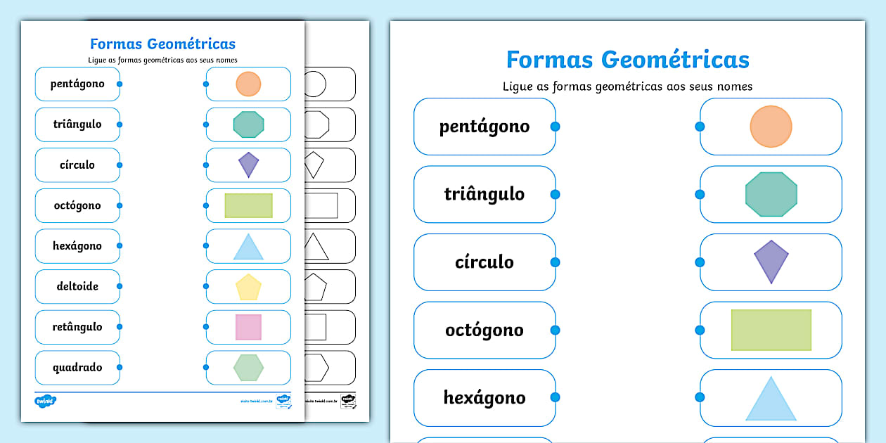 Ligue as Formas Geométricas (Hecho por educadores) - Twinkl
