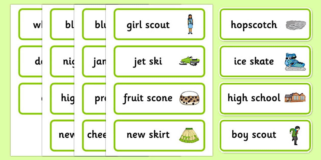 Editable Word Medial SC SK Word Cards (l'enseignant a fait)
