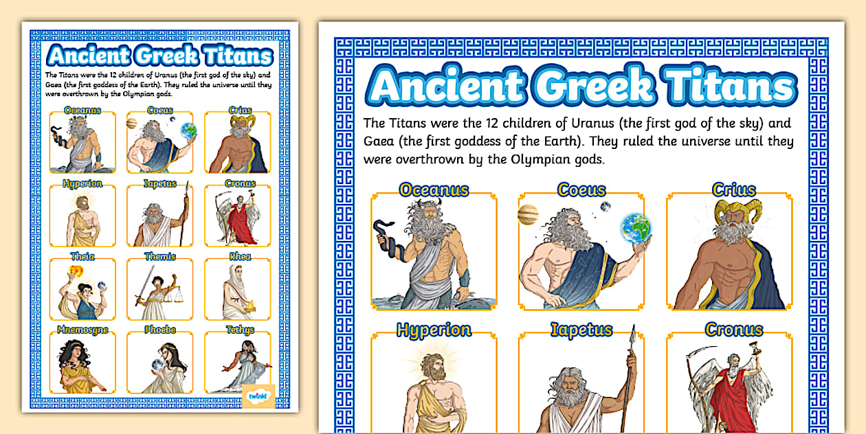 KS2 Ancient Greek Titans Display Poster