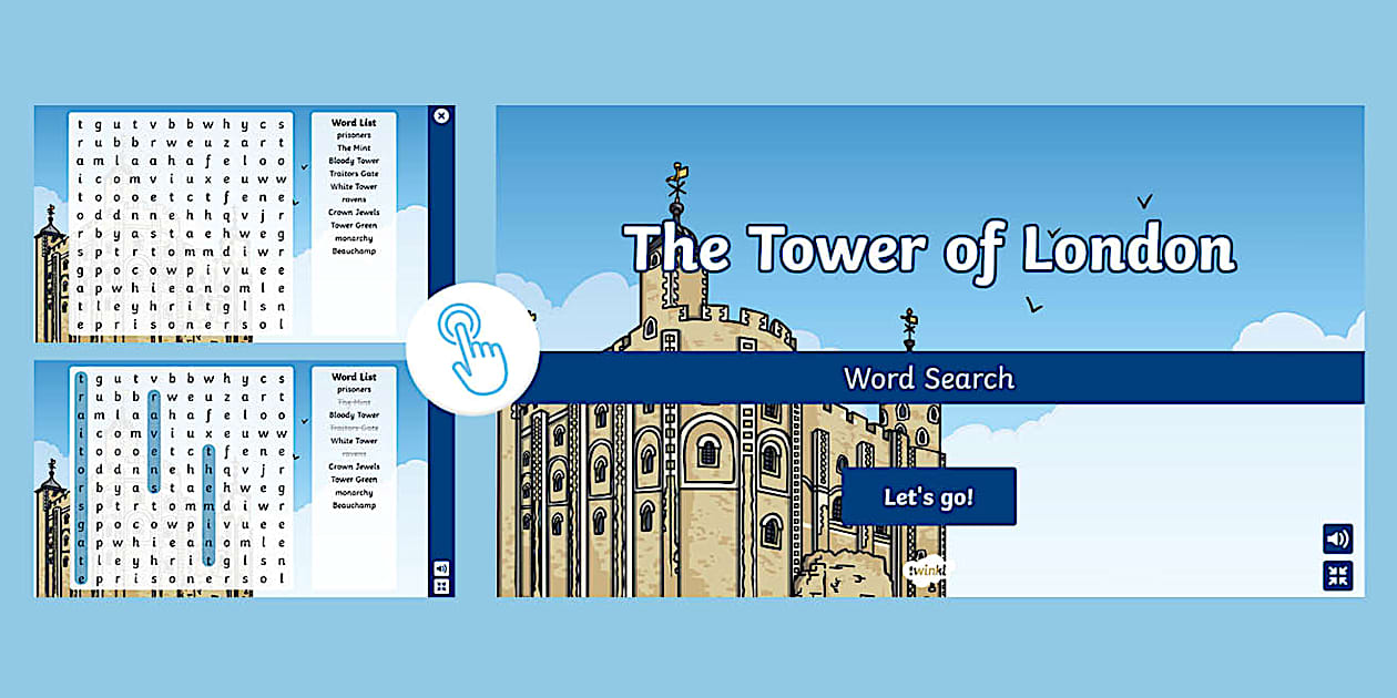 The Tower of London Interactive Word Search - Twinkl