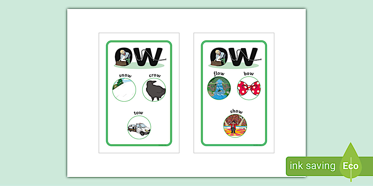 'Ow' Sound Tolsby Frame (teacher made) - Twinkl