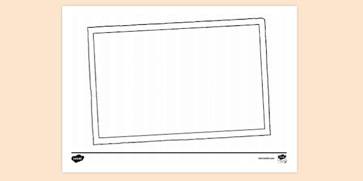 Old Photograph Template Colouring Sheet Twinkl