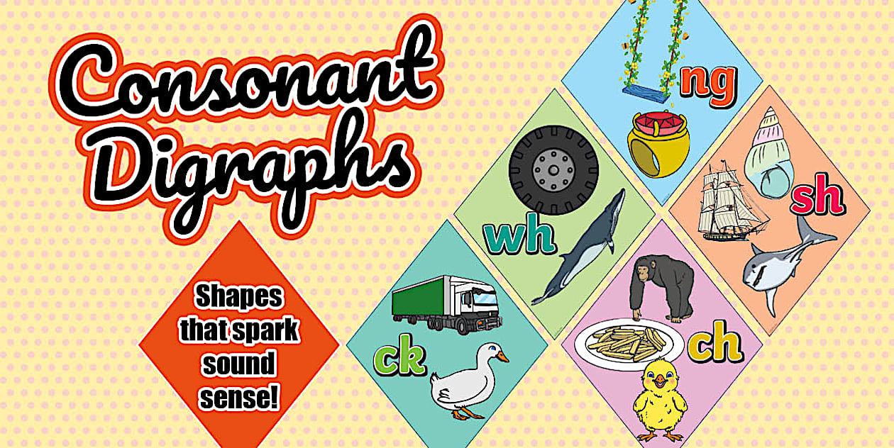 * NEW * Consonant Digraph Rhombus Display Shapes