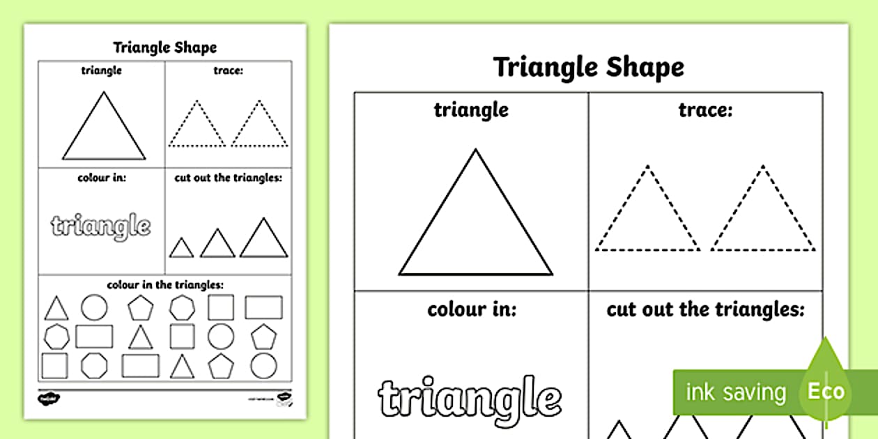 Triangle Template Worksheet - Maths Teaching Resources