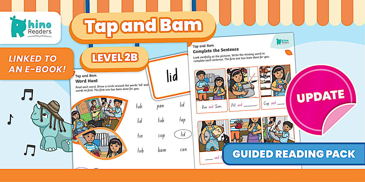 Level 2b Tap and Bam Guided Reading Pack