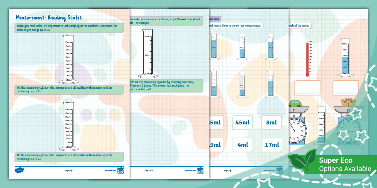 Reading Scale Pattern Measurement: Reading Scales (Ages 6 - 7) (teacher made)