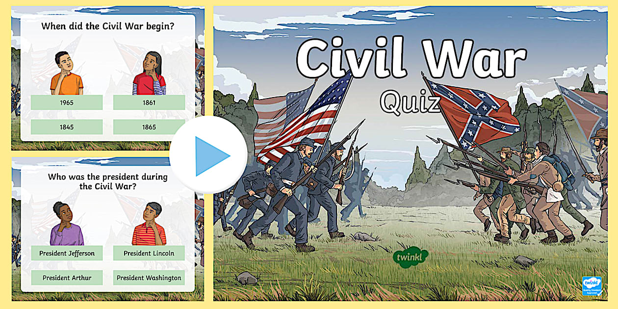 Civil War PowerPoint Quiz for 4th-5th Grade