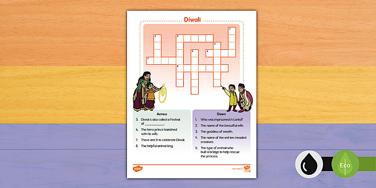 Diwali Primary Crossword