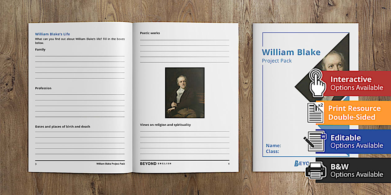 William Blake Project Pack (teacher made) - Twinkl