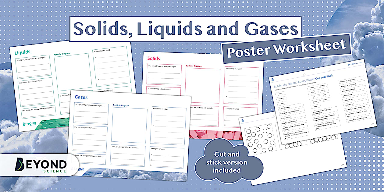 Solids, Liquids and Gases Poster Worksheet