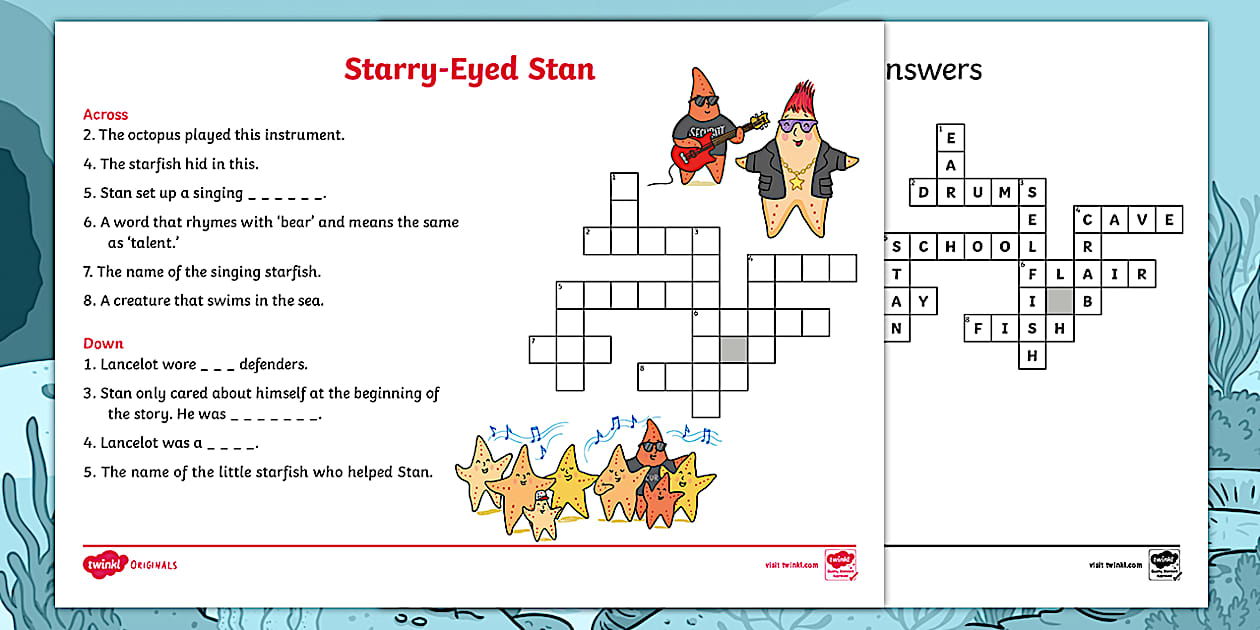Starry Eyed Stan Crossword Twinkl
