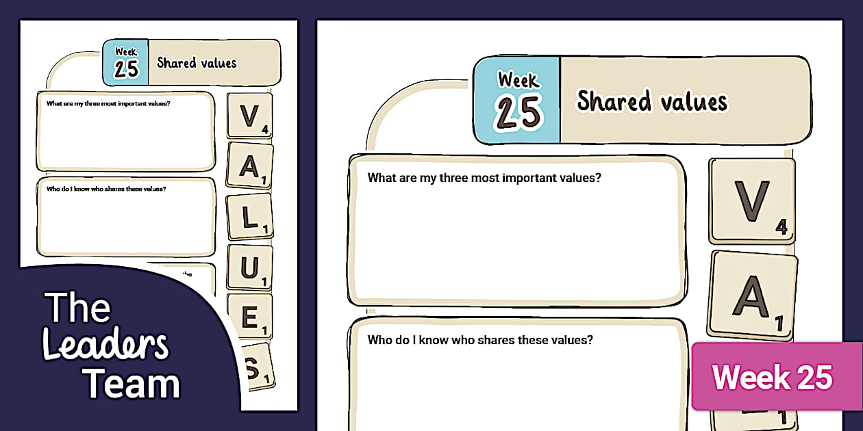 Leader's Journal: Shared Values (Week 25) - Leaders