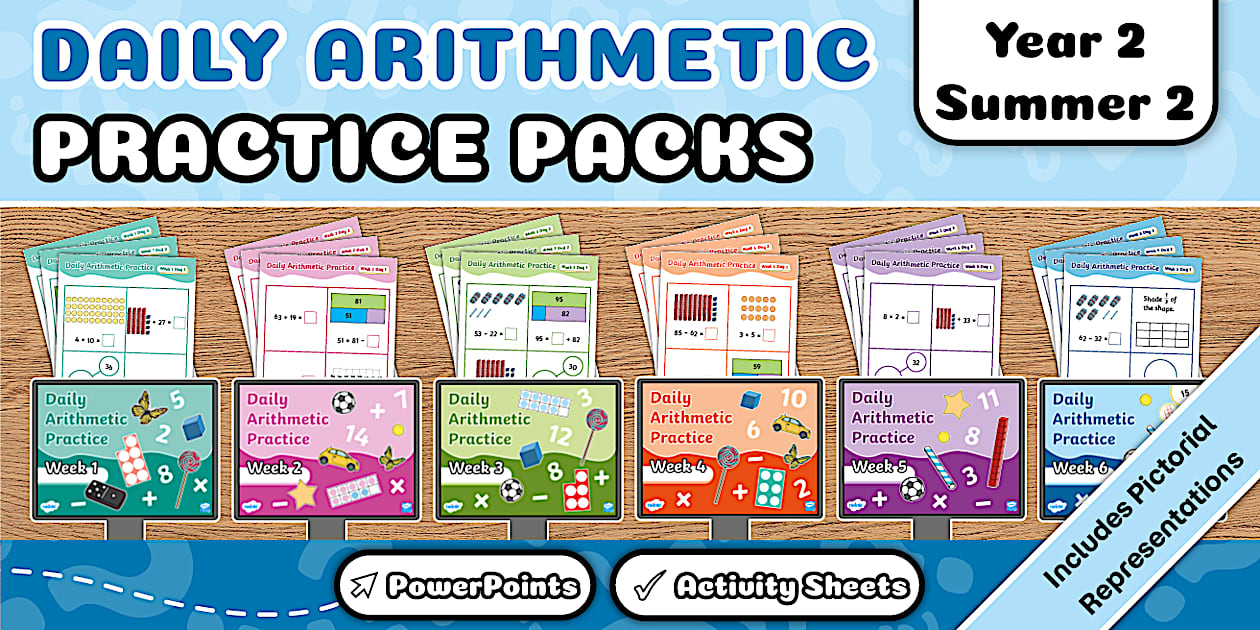 👉 Year 2 Summer 2 Daily Arithmetic Practice Pack - Twinkl