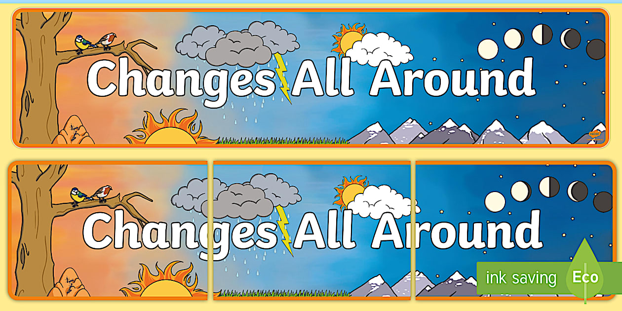 Changes All Around Science Display Banner (teacher made)