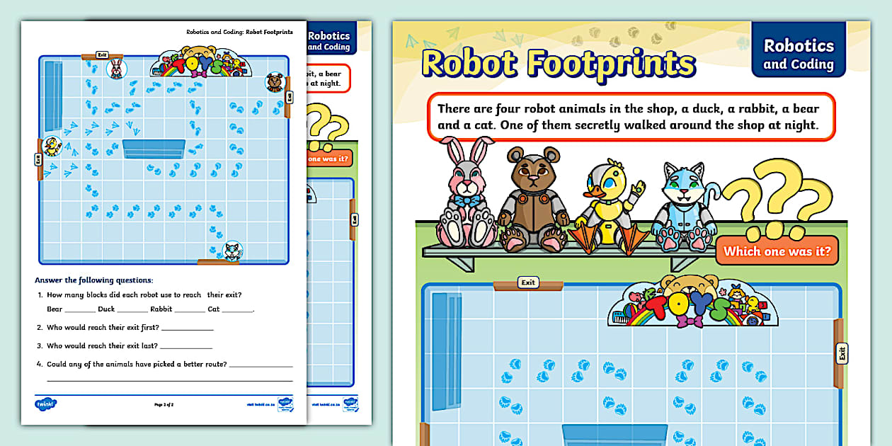 Robotics and Coding - Robot Footprints (teacher made)