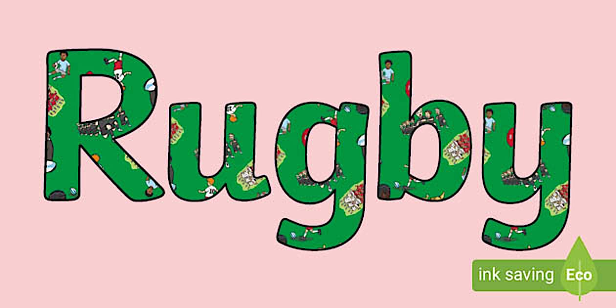 64 Rugby Lettering Rugby Display Lettering
