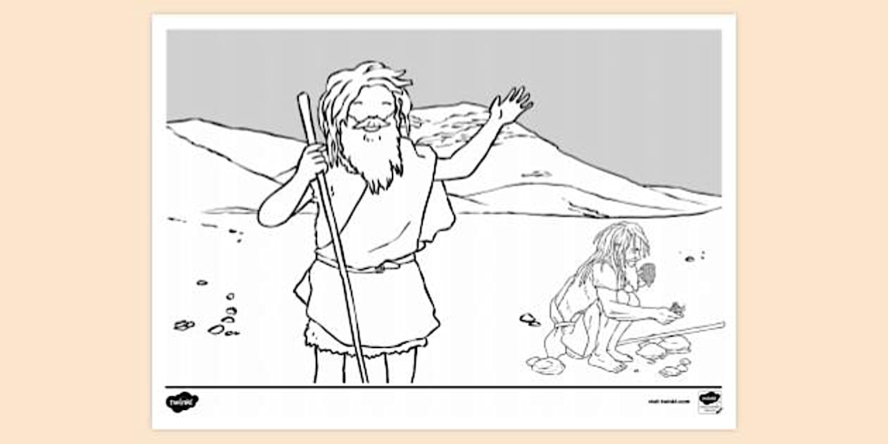 Free Printable Colouring Page of John the Baptist - Twinkl