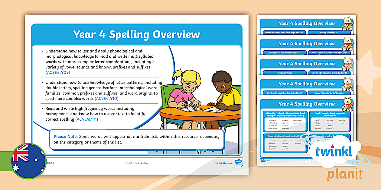 Year 4 Spelling Overview teacher Made Twinkl