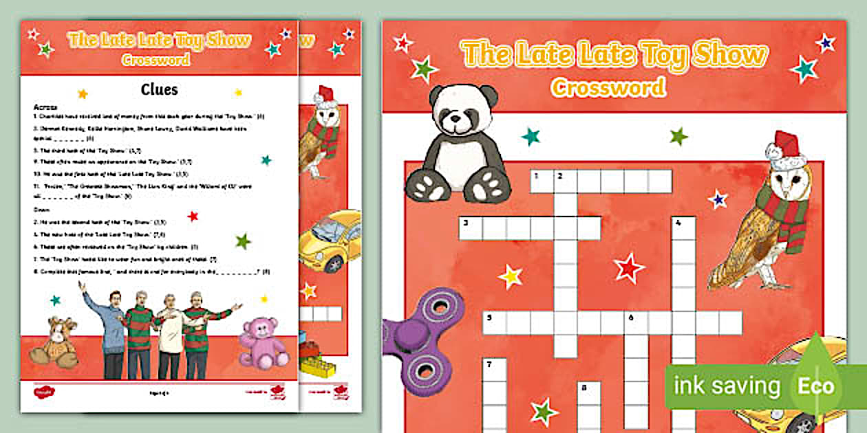 The Late Late Toy Show (Crossword) (teacher made) Twinkl