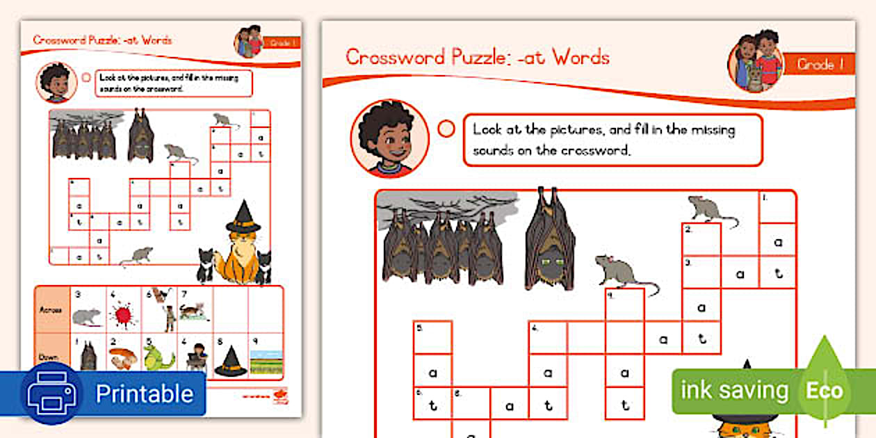 Grade 1 Phonics at Crossword Puzzle