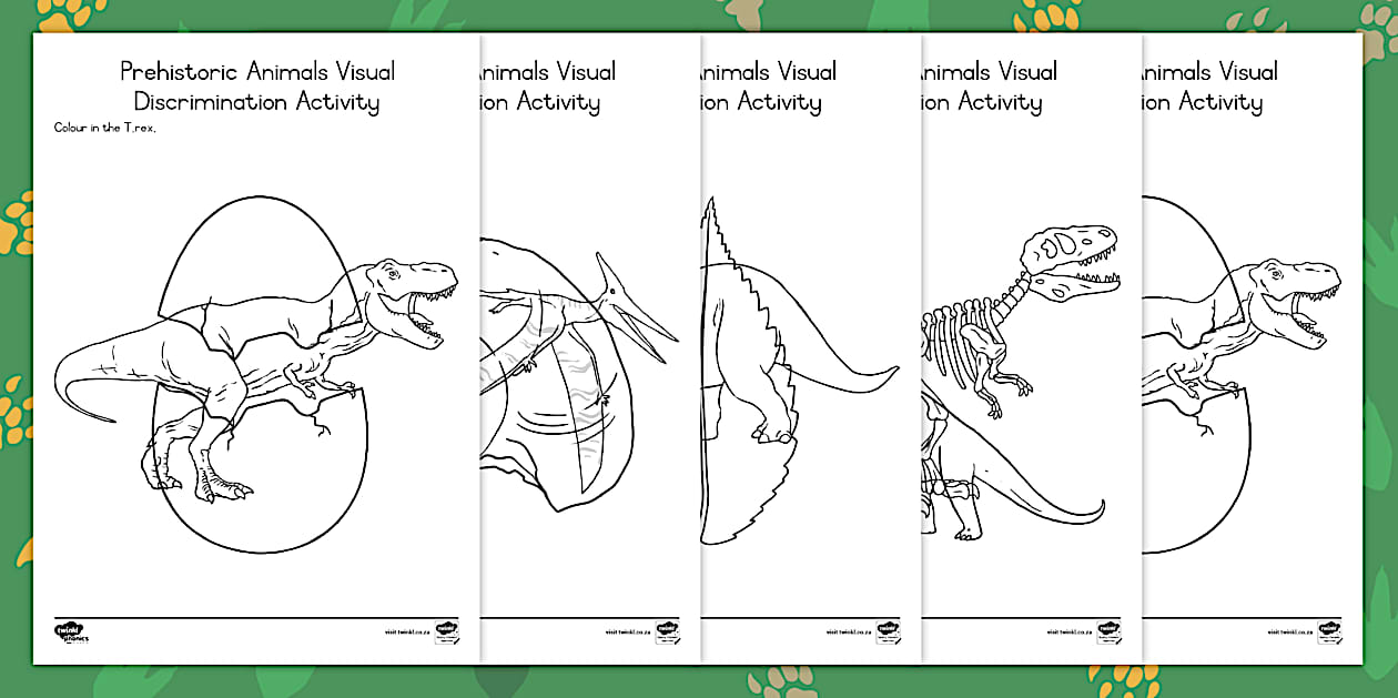 Prehistoric Animals - Visual Discrimination Activity Sheets