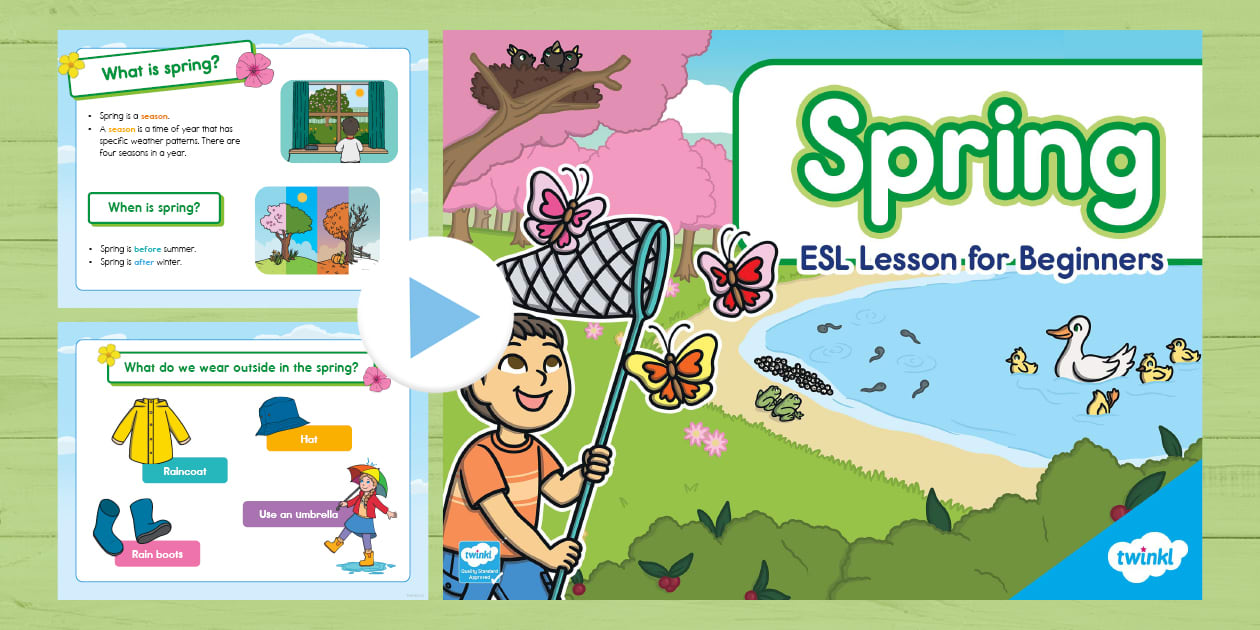ESL Spring PowerPoint [A1-A2] (Teacher-Made) - Twinkl