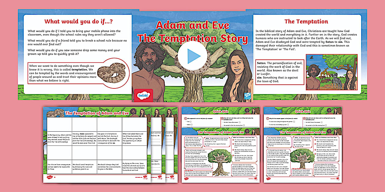 KS2 Adam And Eve Temptation Story Teaching Pack Twinkl