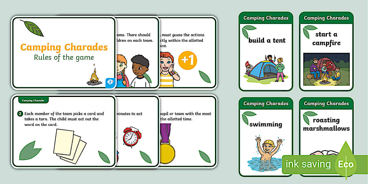 Camping Charades School-Aged Care (Teacher-Made) - Twinkl