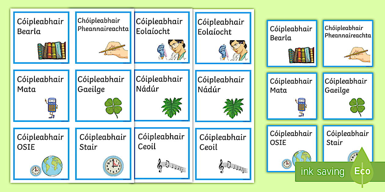Cóipleabhar Labels