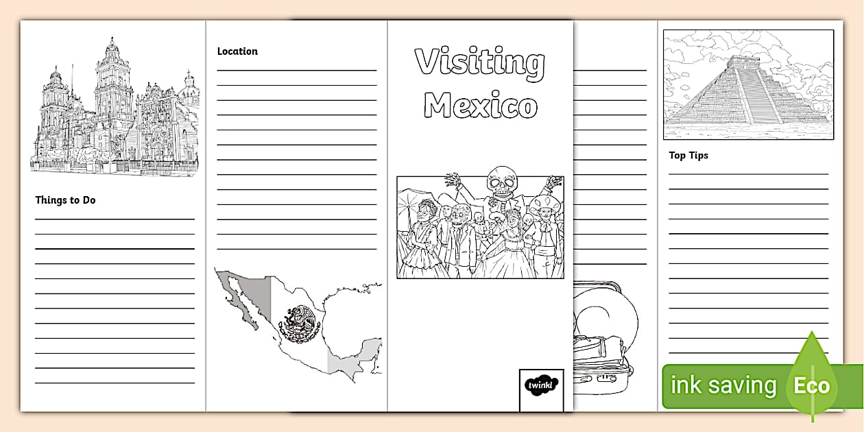 Mexico Travel Leaflet Template,Mexico