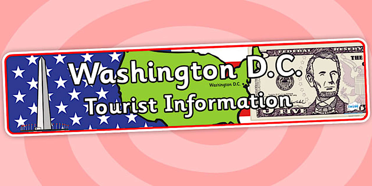 Washington DC Tourist Information Role Play Banner-washington DC, tourist