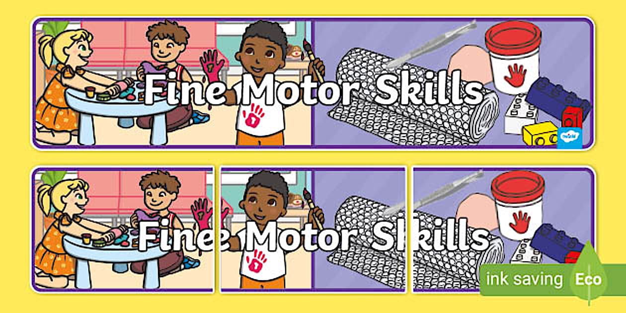 Fine Motor Skills Display Banner (teacher made) - Twinkl