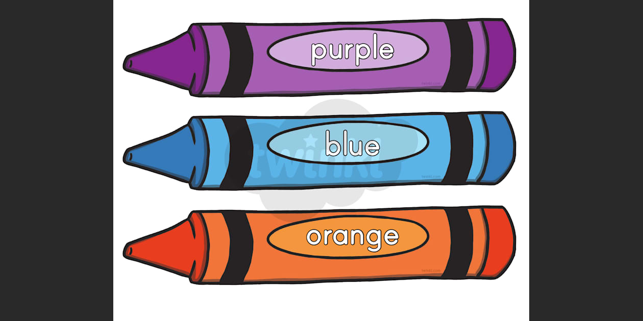 crayons clipart with name