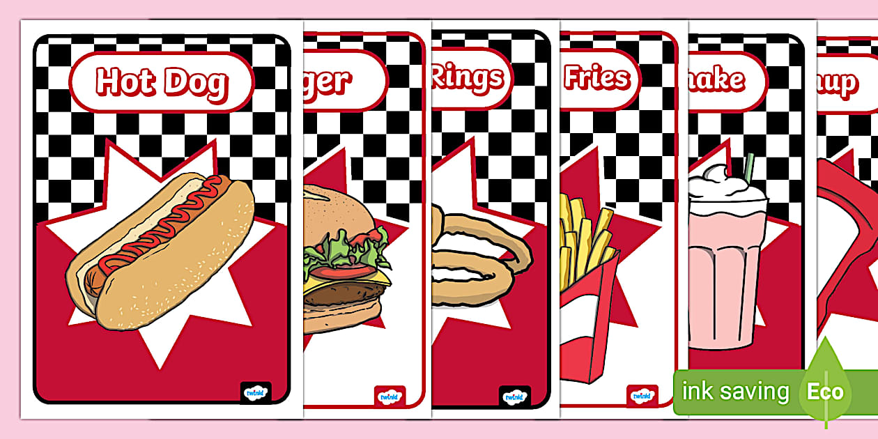 American Diner Role-Play Posters | Twinkl (teacher made)