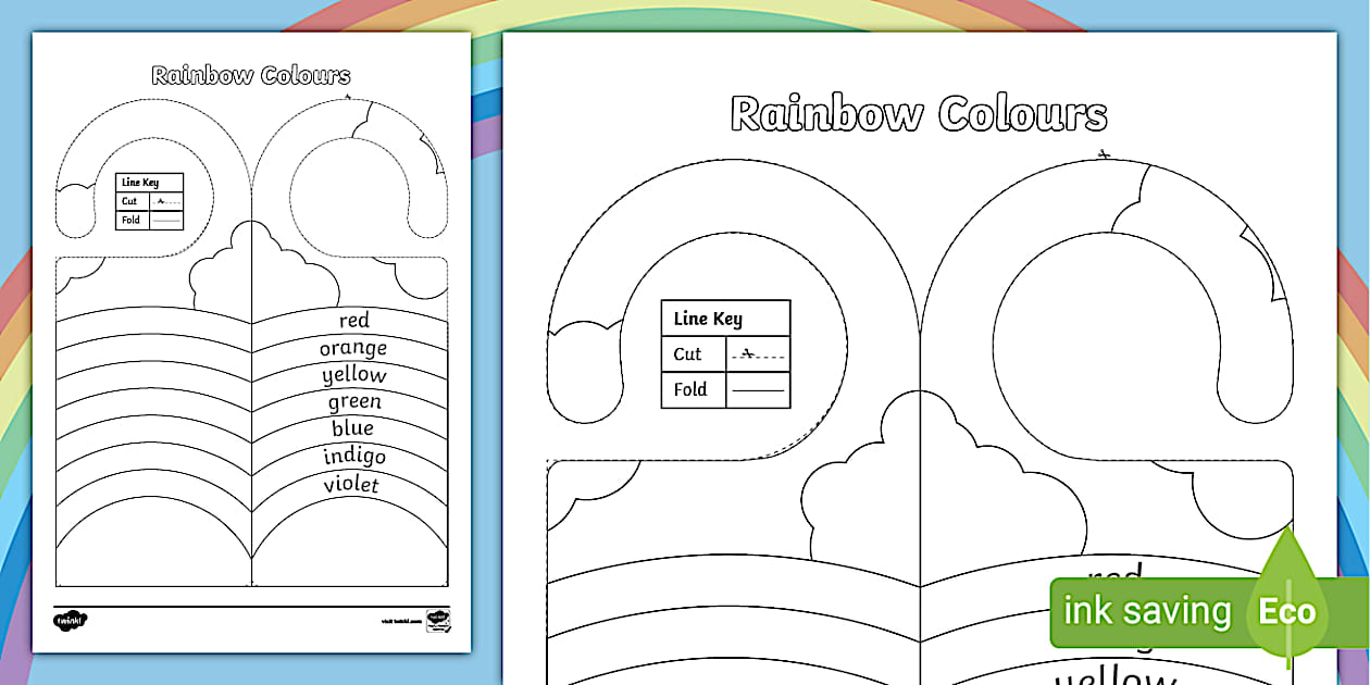 Rainbow Colours Door Hanger Worksheet (Hecho por educadores)
