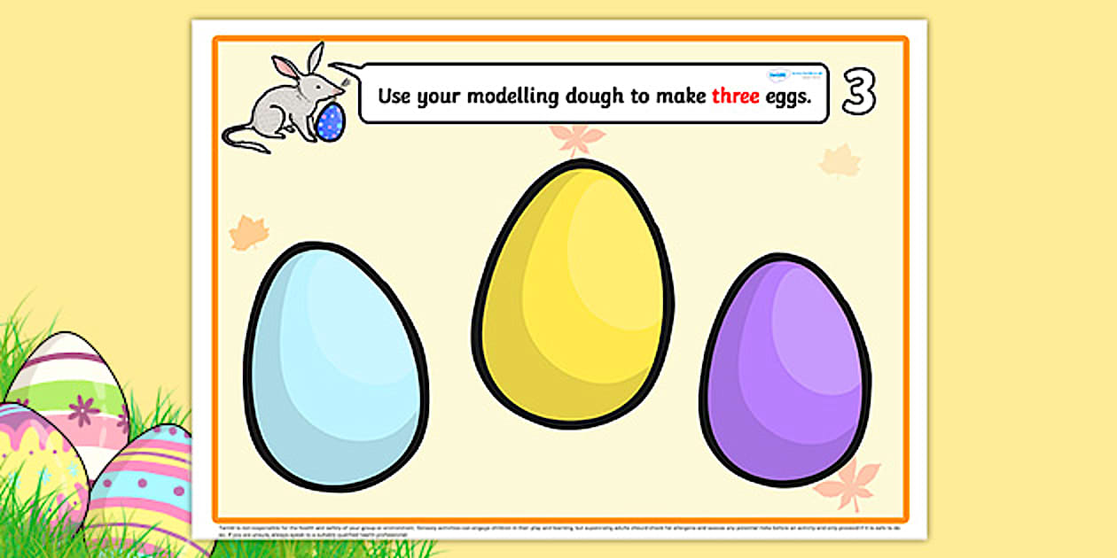 Easter Modelling Dough Mats 1 5 (professor feito) - Twinkl