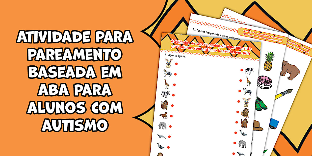 Atividades de Pareamento para Autismo