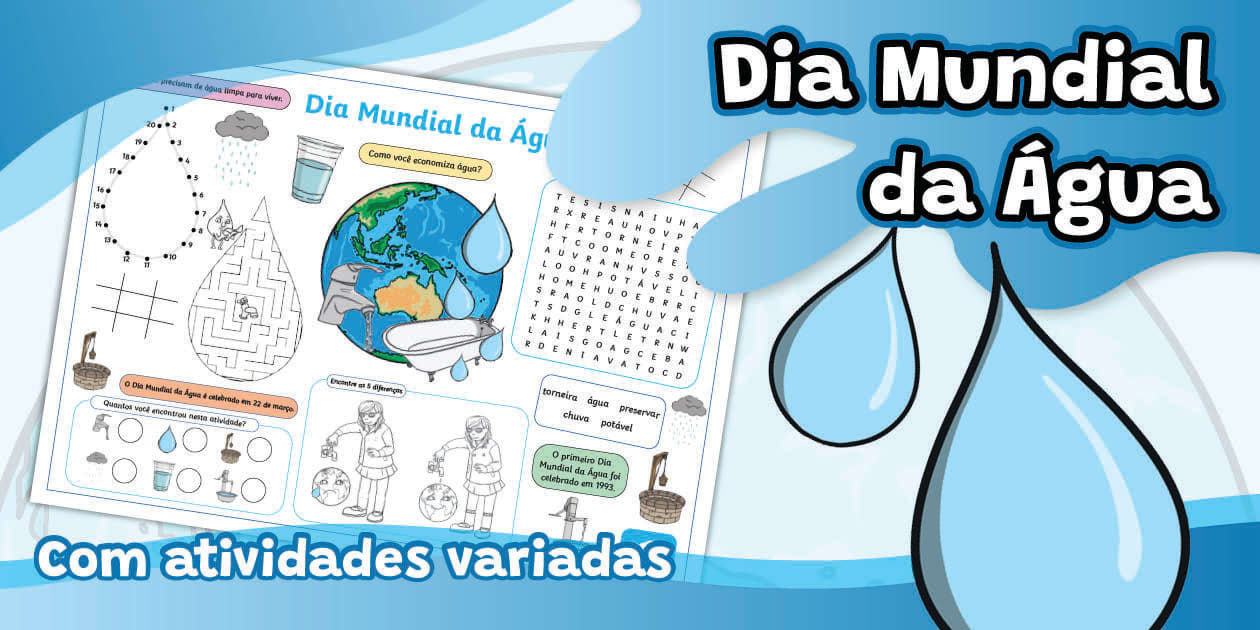 Dia Mundial da Água - Folha de atividade