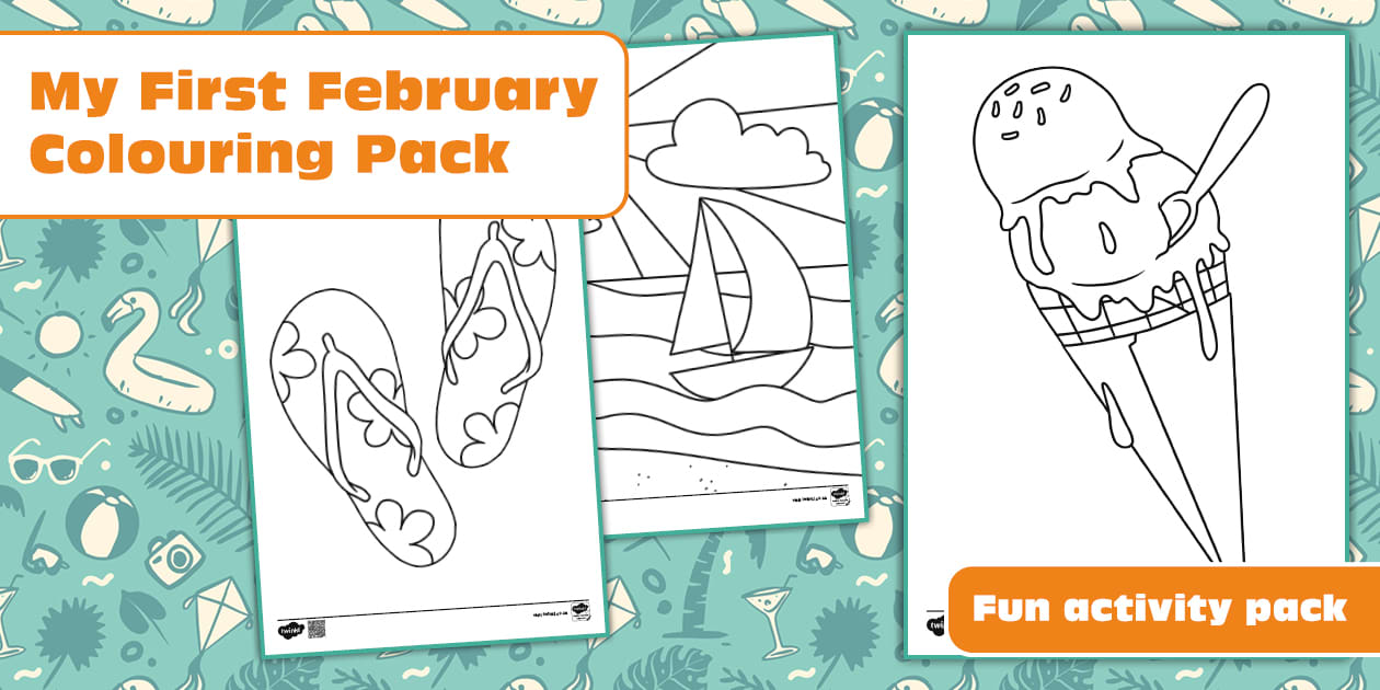 * NEW * Foundation Phase Life Skills - My First February - Colouring Pack