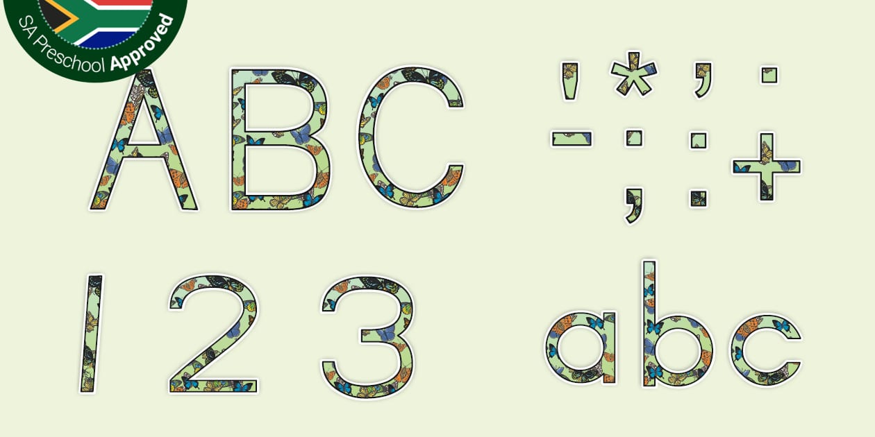 Butterfly Themed Display Lettering (teacher made) Twinkl