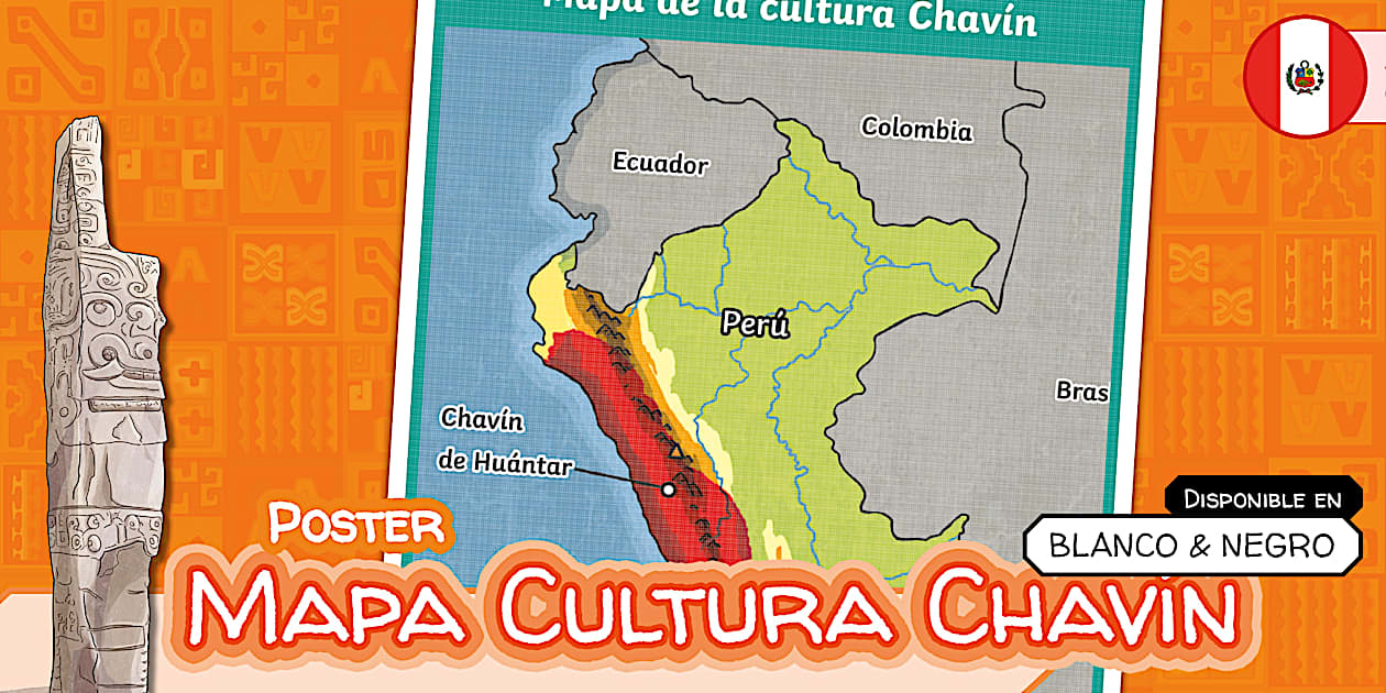 Mapa de la cultura Chavín | Materiales Educativos Twinkl