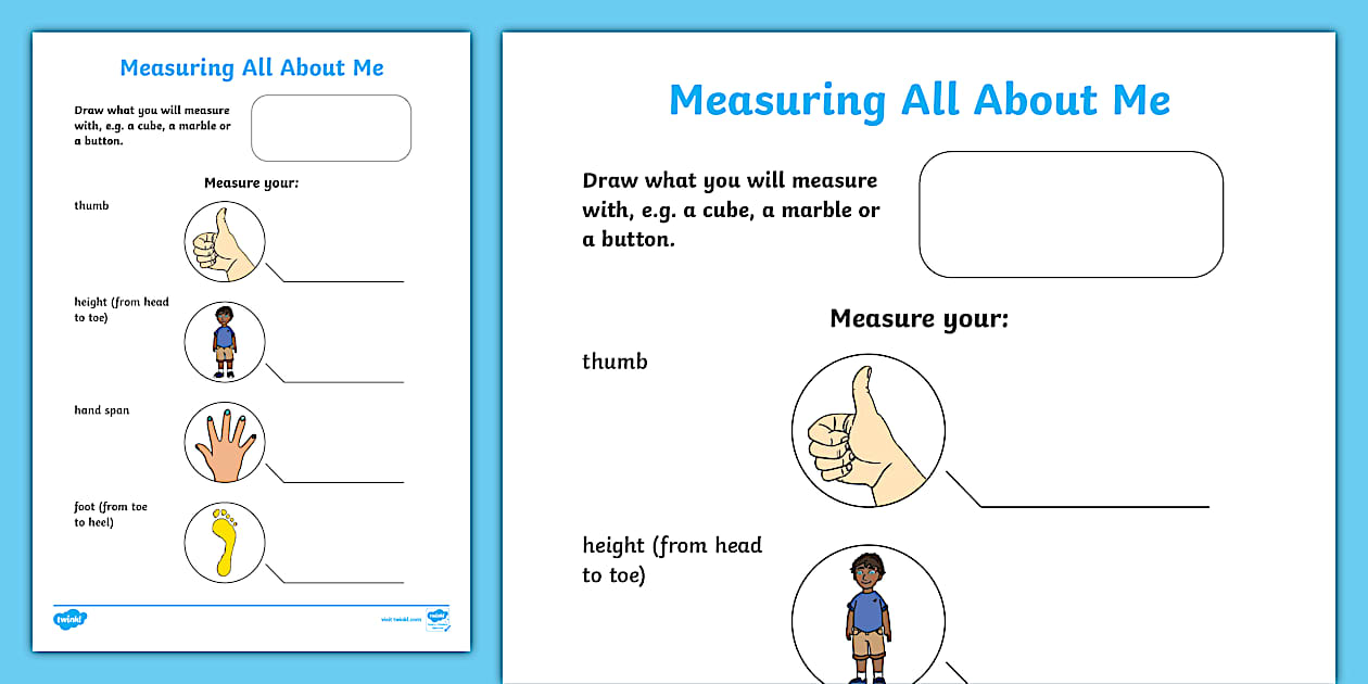 Measuring All About Me (Lehrer gemacht) - Twinkl
