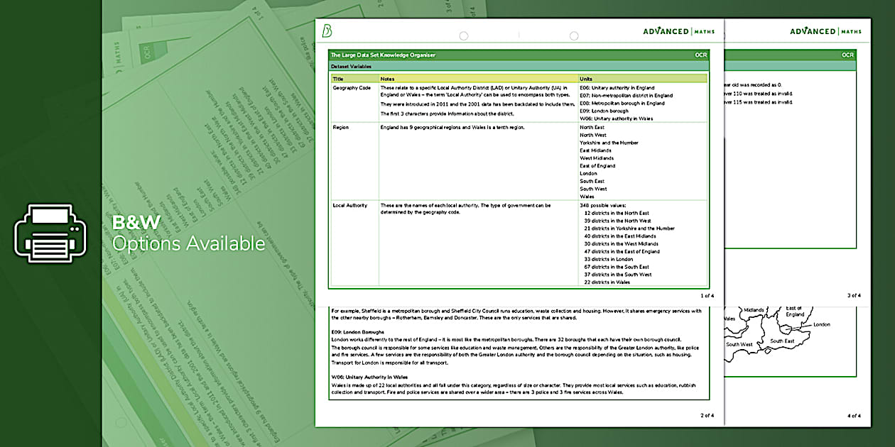  the large data set statistics as level maths ks5