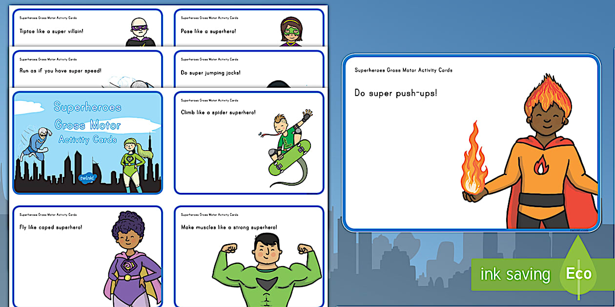 Superhero Gross Motor Activities | PreK Resource | Twinkl