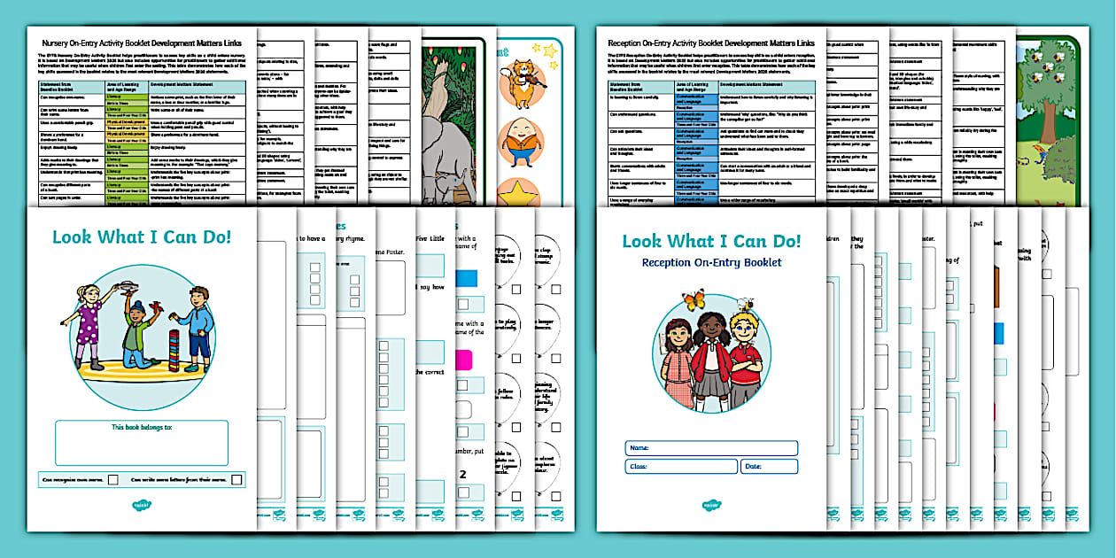 EYFS On-Entry Baseline Assessment Booklets Pack (New EYFS 2021)
