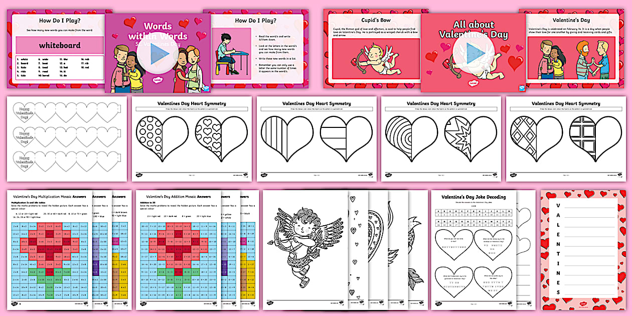 Valentine's Day 3-4 Resource Pack (teacher made) - Twinkl