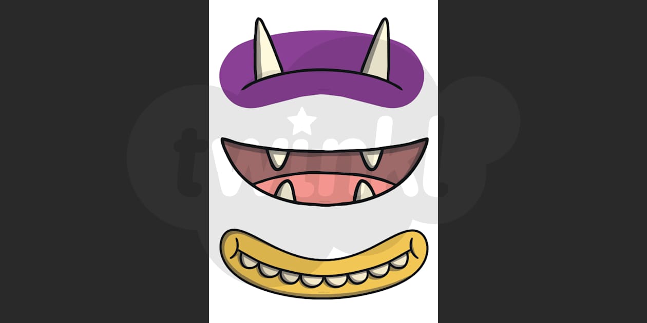 Easy Halloween Printable Monster Mouths | Twinkl Party
