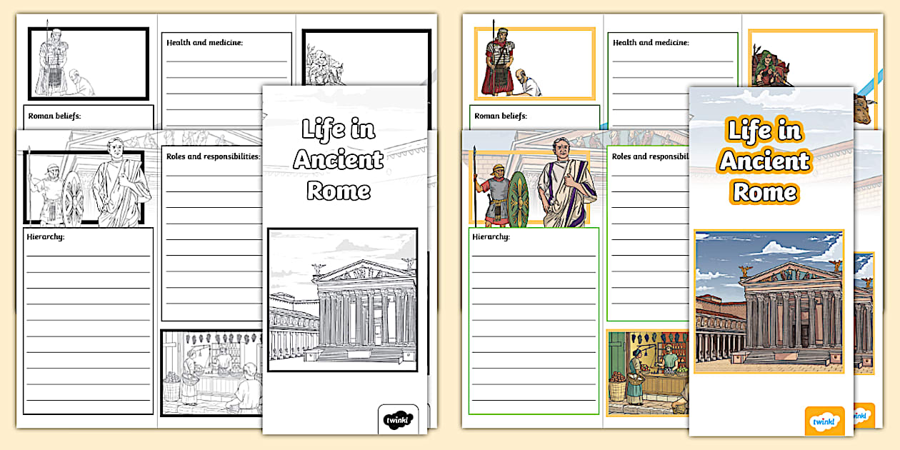Life in Ancient Rome Leaflet Template